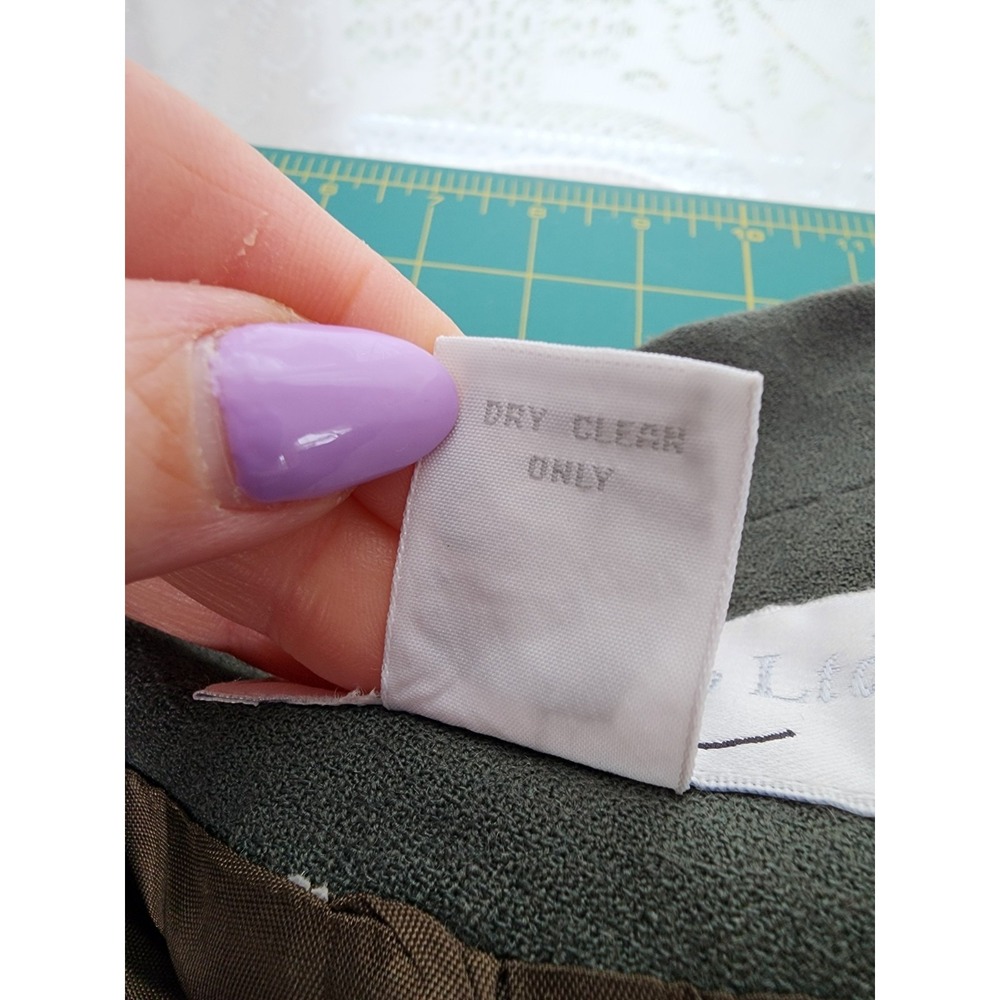 Vintage Wool Blazer Womens Size 8 Green Academia Steampunk Double Breasted Retro - Picture 6 of 8